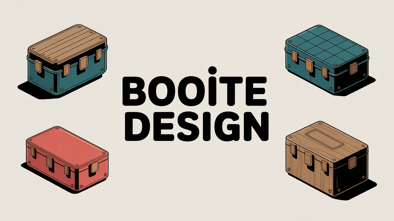 Illustration boîte design haut de gamme