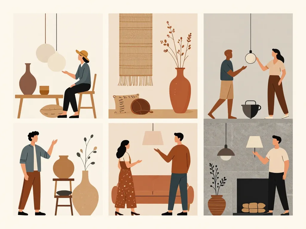 Scene choix objets boutique deco Montpellier styles