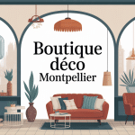 Illustration boutique deco Montpellier styles déco vitrine
