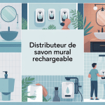 distributeur de savon mural rechargeable dans différents espaces