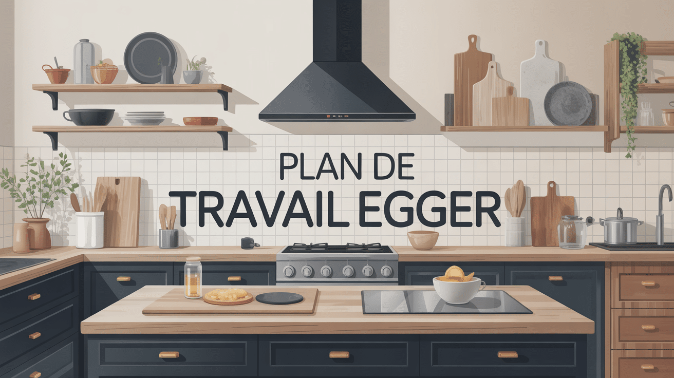 egger plan de travail moderne cuisine illustration vectorielle
