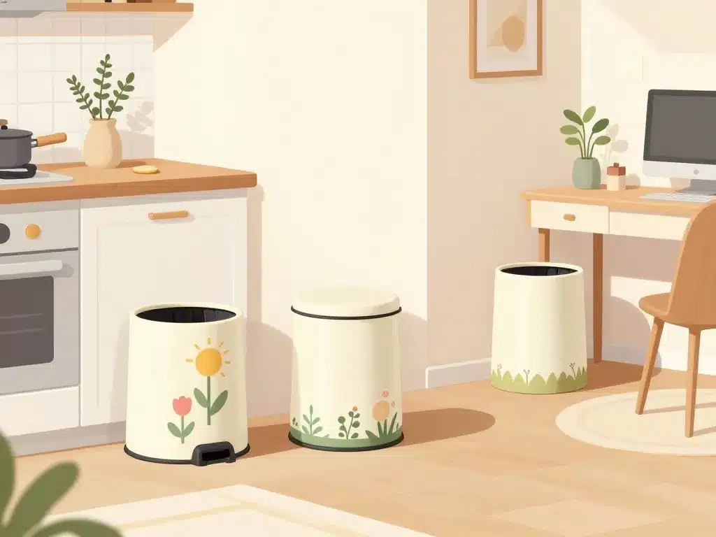 poubelle jolie déco cuisine bureau salle de bain