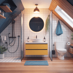 plan optimisé salle de bain sous comble 4m2