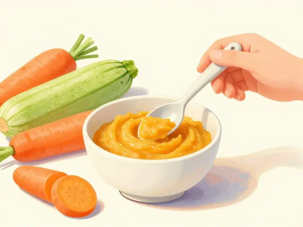 avec quoi mélanger la patate douce pour bébé première purée découverte