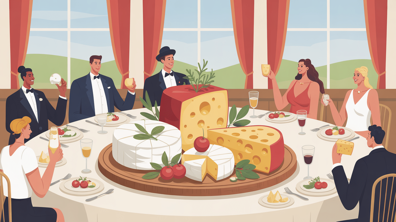 plateau de fromages posé sur table conviviale combien de gramme de fromage par personne