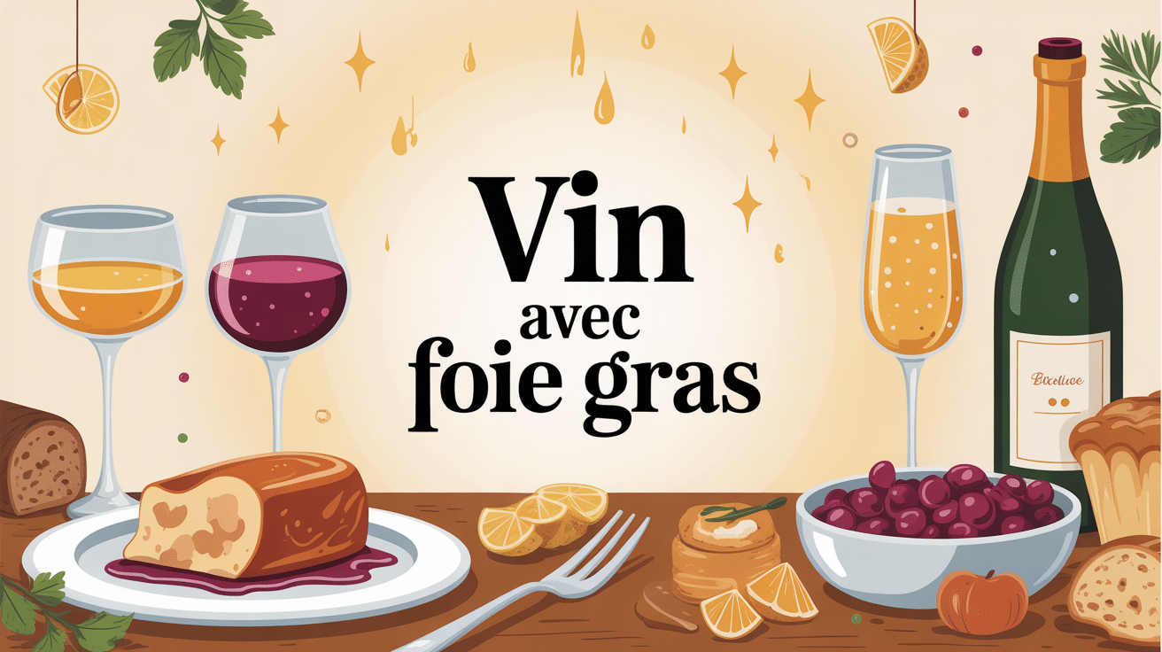 foie gras avec quel vin illustration table festive