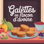 galettes au flocon d'avoine table saine illustration