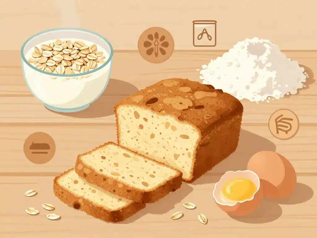 Ingrédients gateau yaourt flocon d'avoine présentation nutrition