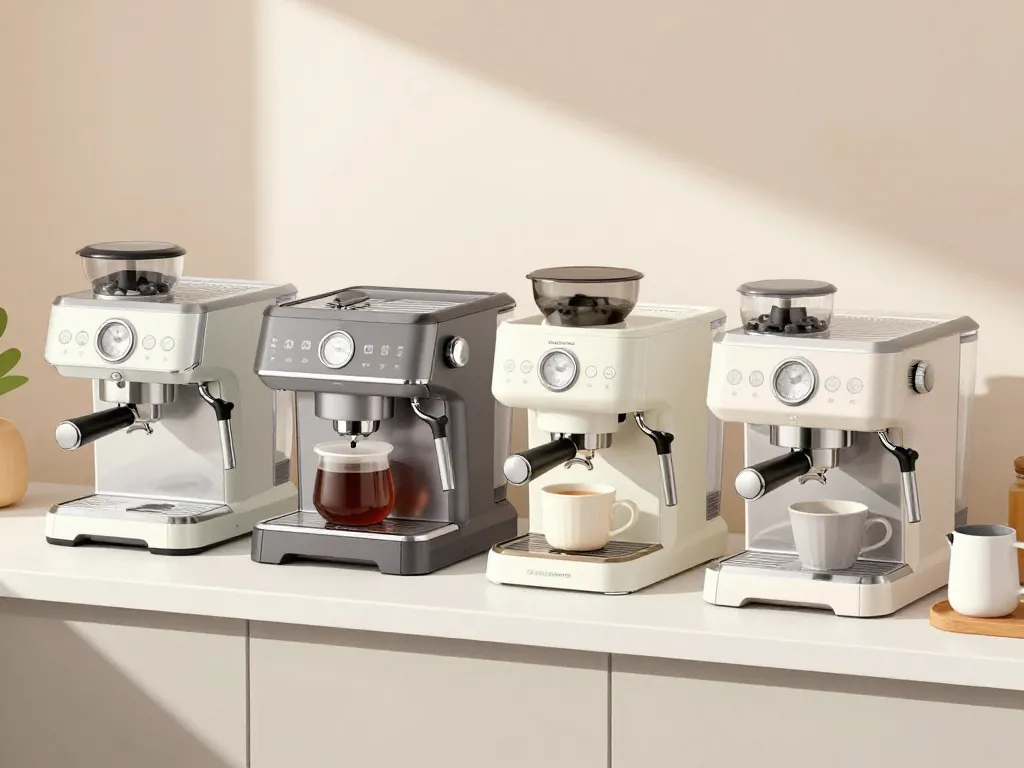 Gamme machine a cafe silvercrest sur plan de travail moderne