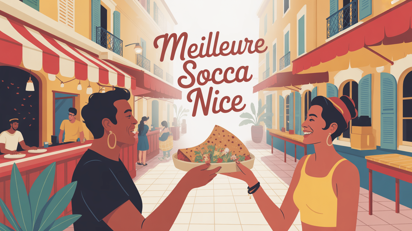 meilleure socca nice illustration ambiance méditerranéenne