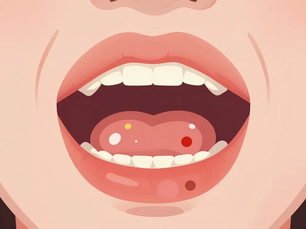 Morge types lésions bouche aphtes mycose