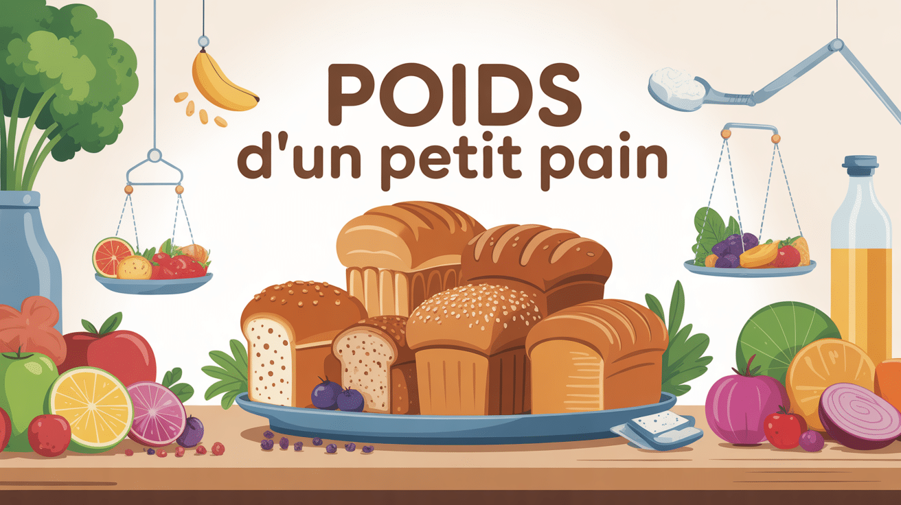 Poids d un petit pain illustration centrale avec balance et petits pains