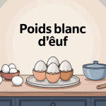 poids un blanc d oeuf sur balance et ustensiles