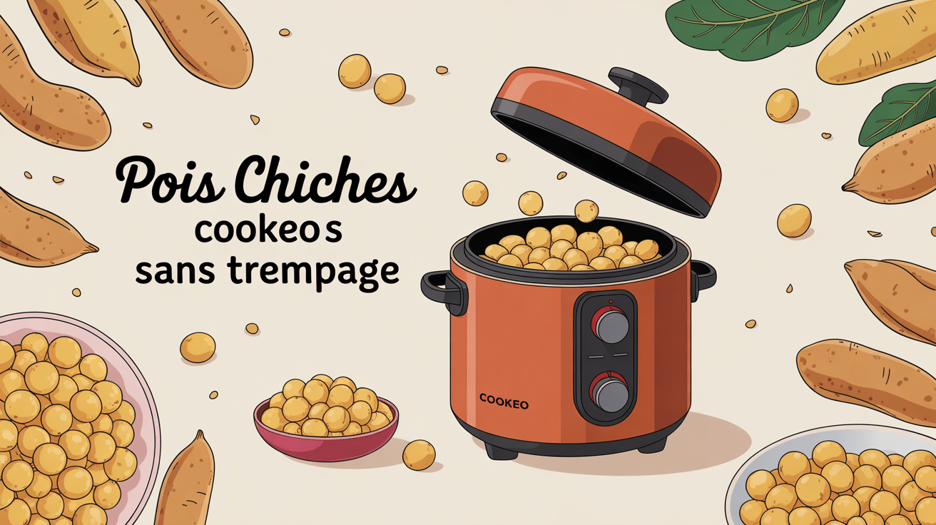 pois chiche Cookeo sans trempage cuve ouverte illustration