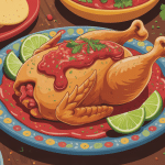 poulet tinga en sauce tomate et tortillas