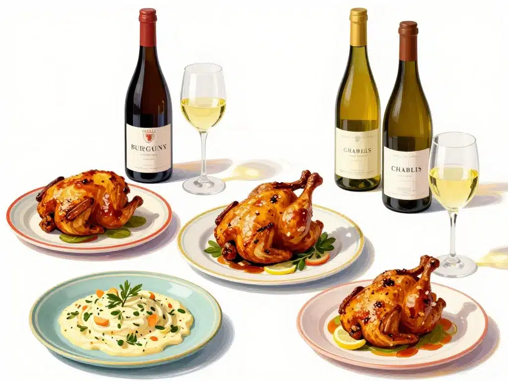 Quel vin avec du poulet vins blancs plats suggestions