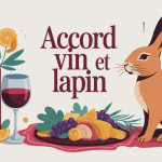 accord vin et lapin illustration moderne