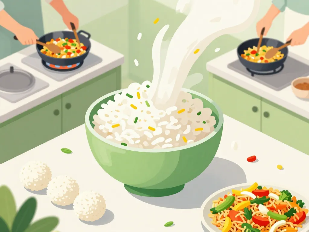 Recette avec des restes de riz en plats rapides