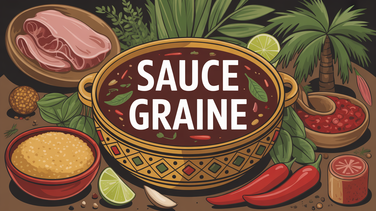 Illustration sauce graine recette plat africain authentique