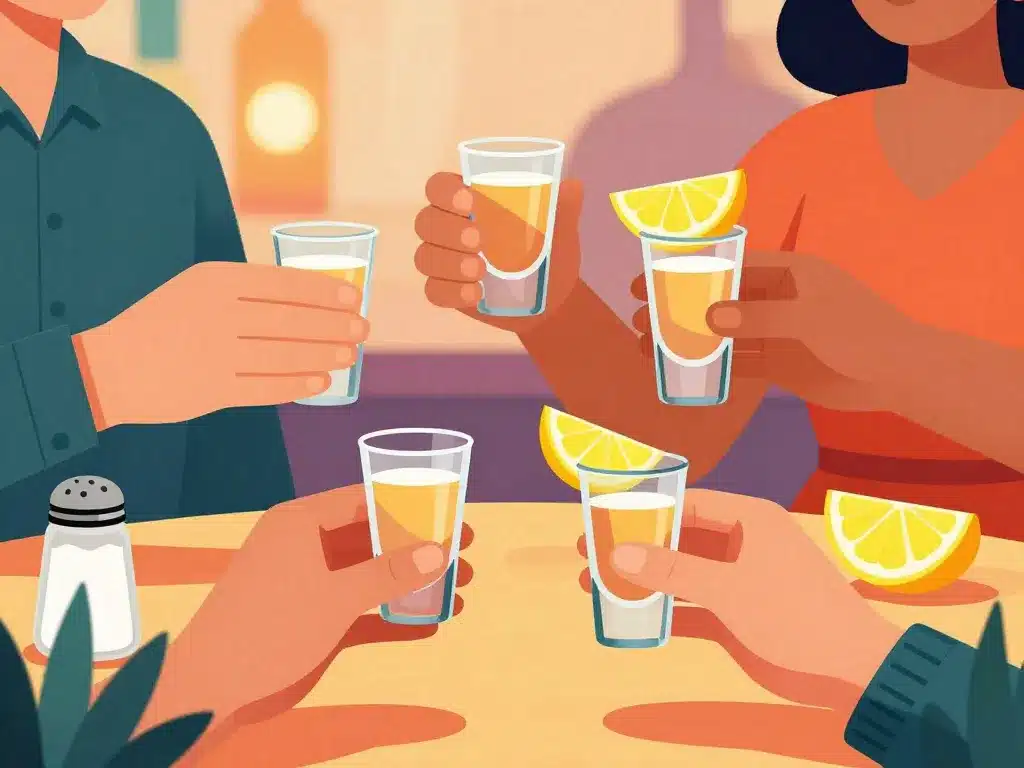 Rituel shot tequila mains sel citron