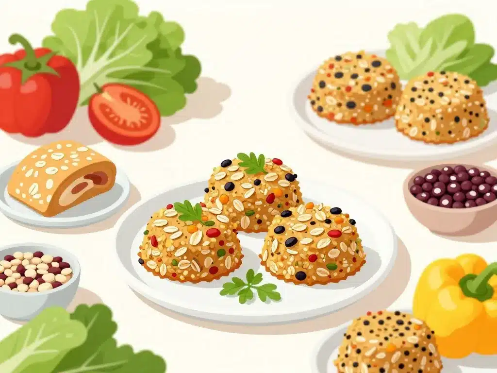 galettes au flocon d'avoine salées plats équilibrés