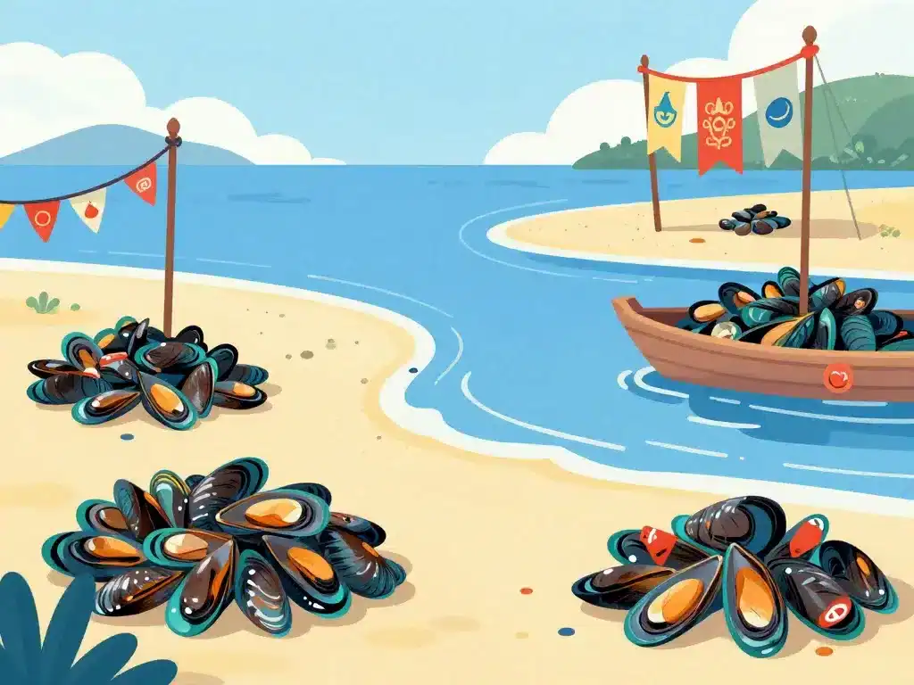Régions et fêtes moules saison des moules Bretagne