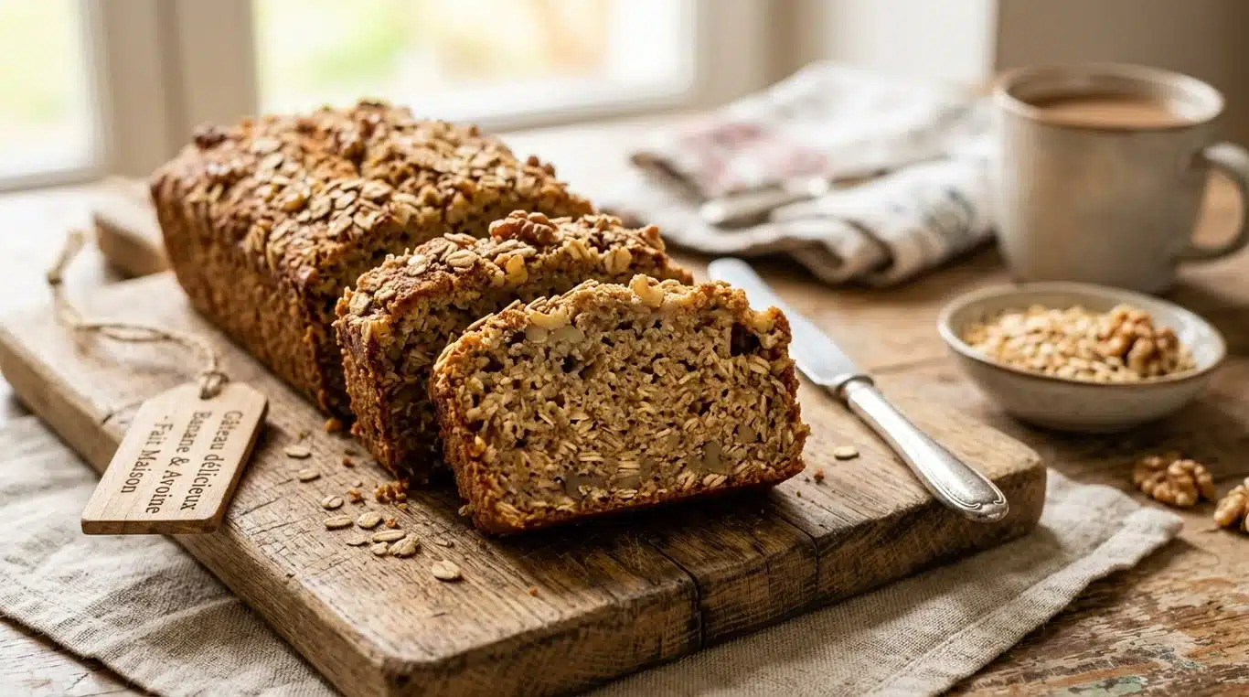 Gâteau moelleux à la banane et aux flocons d'avoine