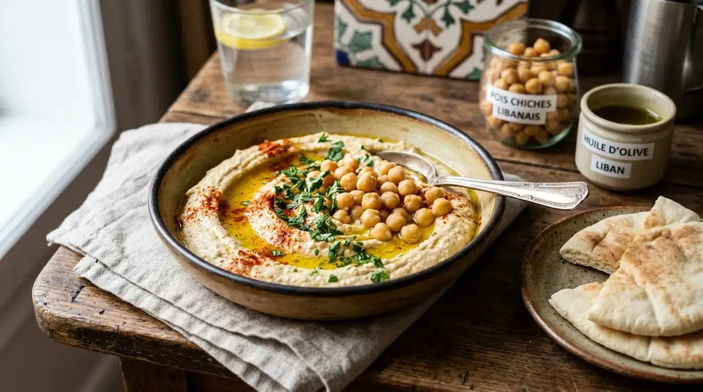 Houmous libanais traditionnel fait maison