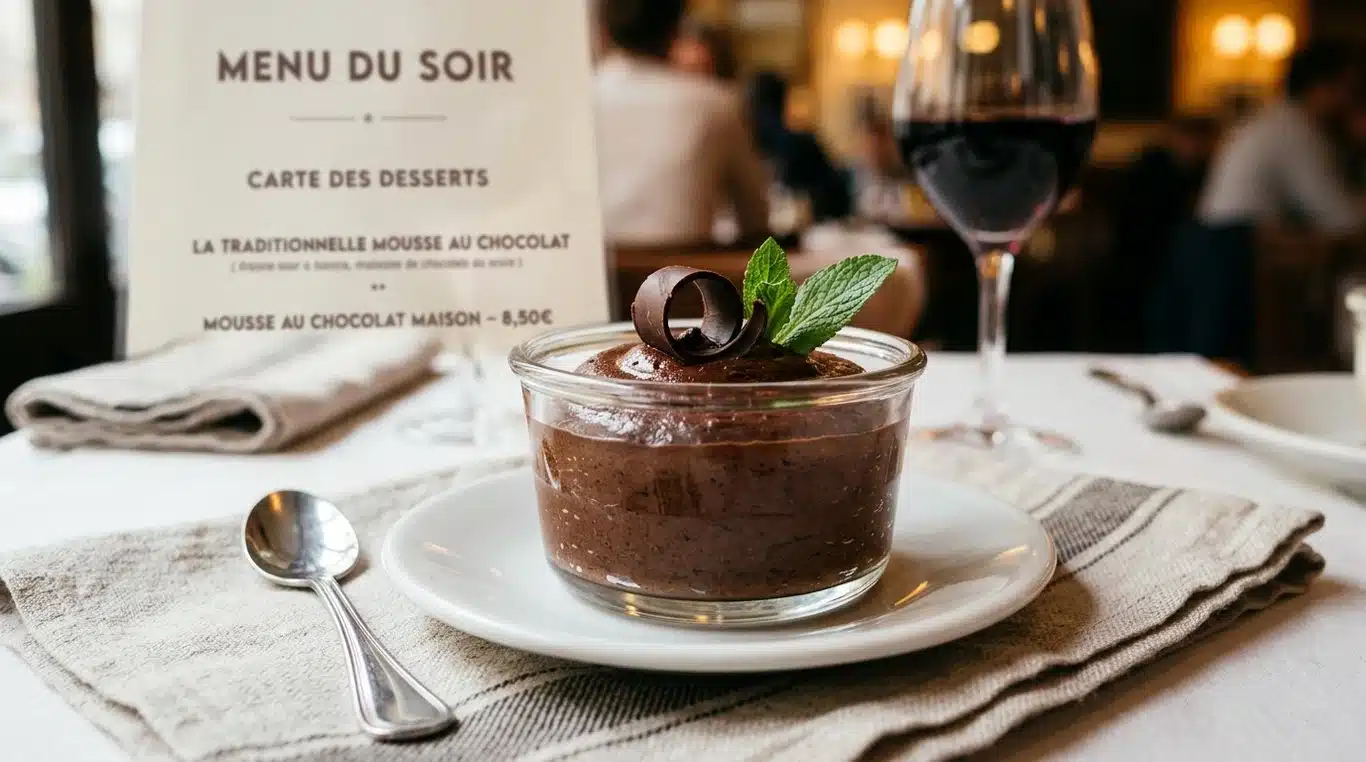 Mousse au chocolat traditionnelle française