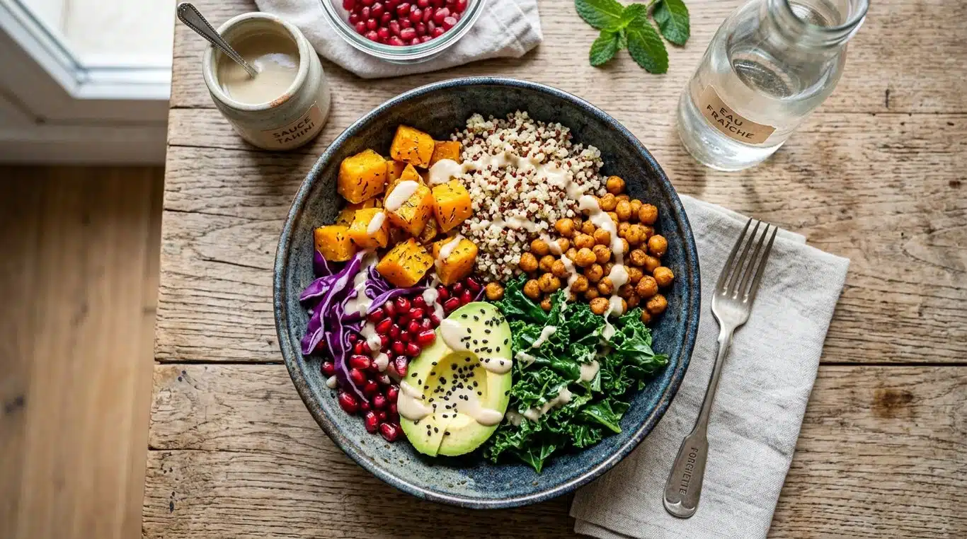 Buddha Bowl automnal au potimarron rôti et quinoa