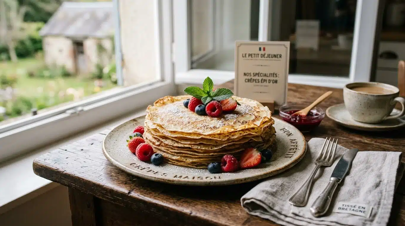Pâte à crêpes sans sucre dorées et appétissantes
