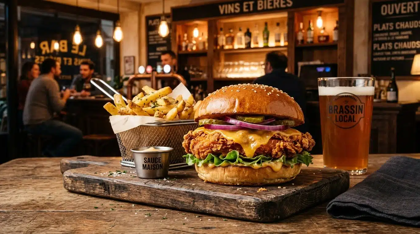 Burger au poulet croustillant façon Lock Groove