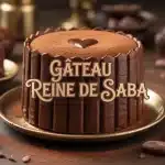 Gâteau Reine de Saba avec croûte craquelée et cœur fondant