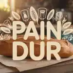 Illustration vectorielle de pain dur transformé en pudding avec symboles écologiques