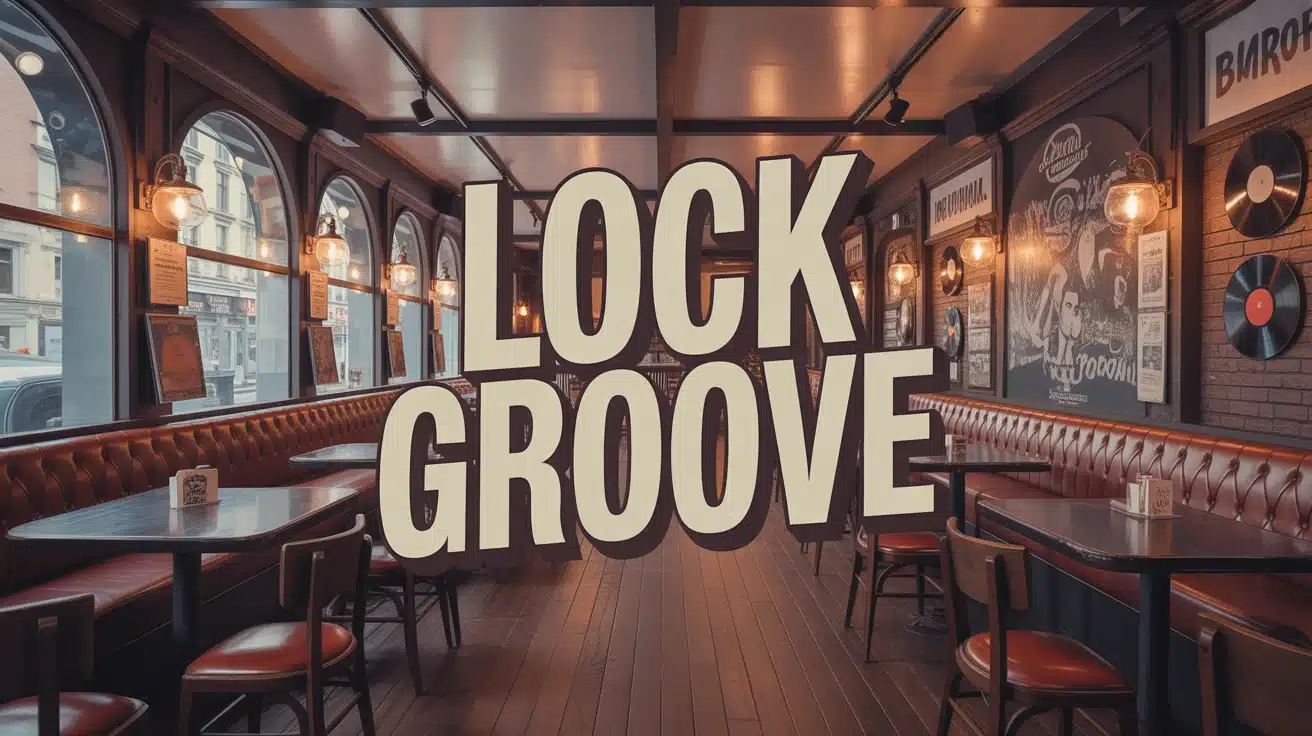 Illustration Lock Groove ambiance rétro rock vinyle