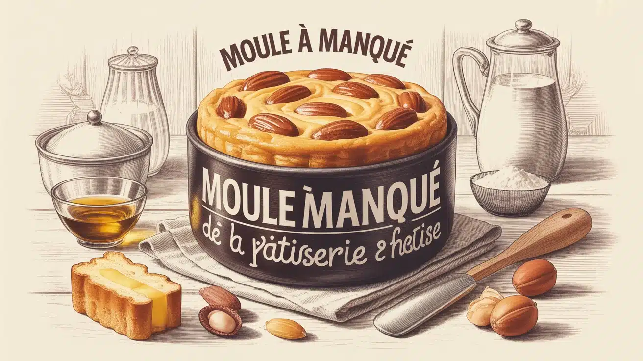 moule à manqué avec gâteau amandes doré