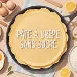 illustration pâte à crêpe sans sucre avec ingrédients naturels