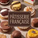 illustration pâtisserie française desserts variés