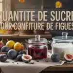 figues fraîches et pots de confiture quantité de sucre pour confiture de figues