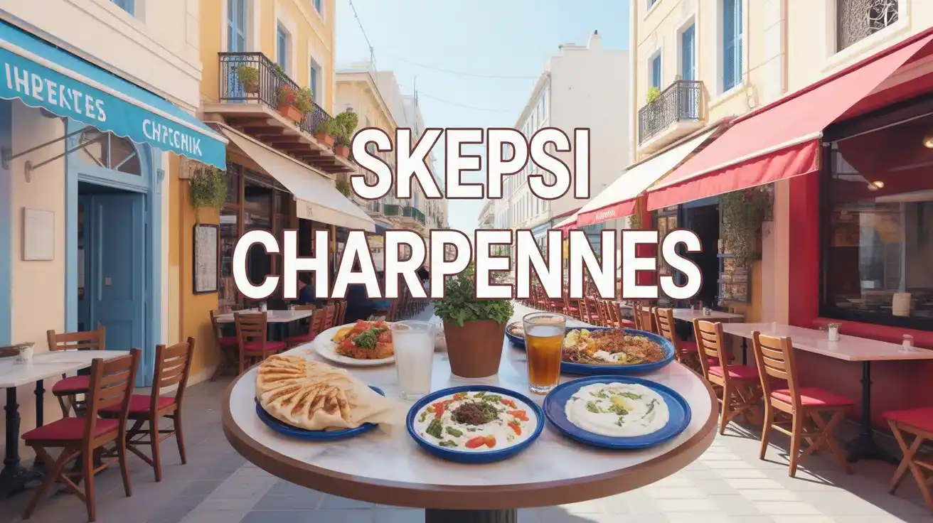 Illustration vectorielle Skepsi Charpennes plats grecs traditionnels