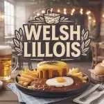 Plat de welsh lillois avec cheddar fondu et frites en estaminet