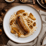 accompagnement boudin blanc sur mousseline de panais et châtaignes