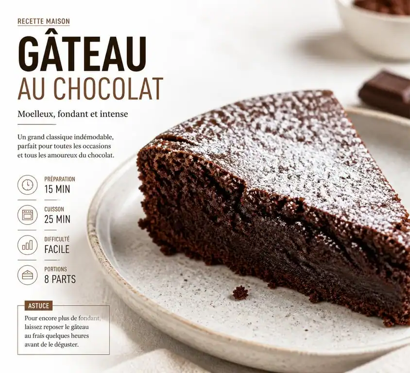 Gâteau au Nesquik moelleux et gourmand prêt à être dégusté