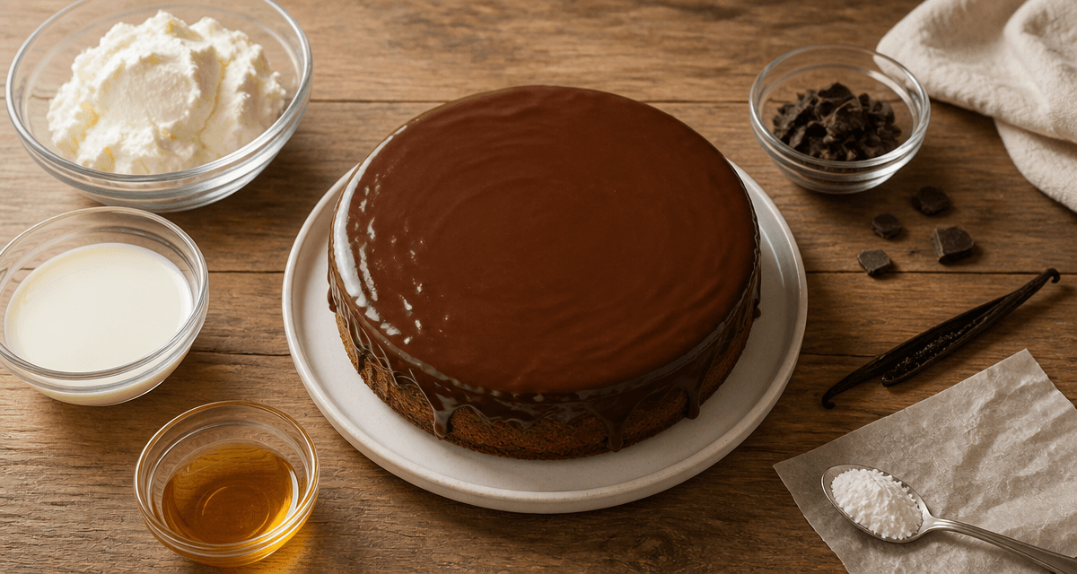 glaçage sans sucre glace sur gâteau rond