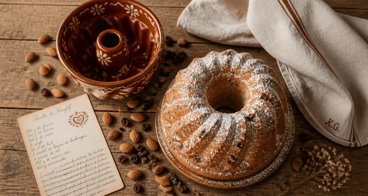 moule kouglof terre cuite et kouglof doré
