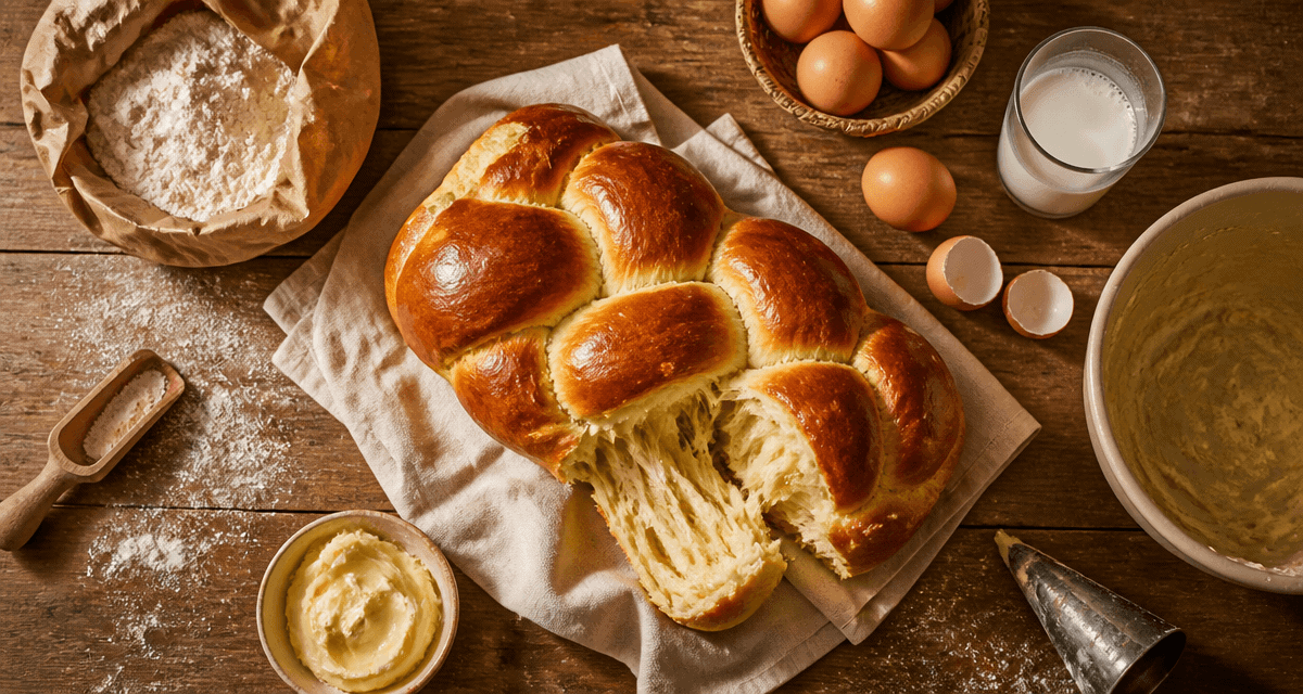 recette brioche facile sans machine dorée mie filante