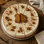 recette cheesecake vanille spéculoos vue en plongée