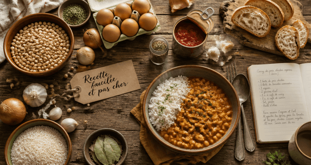 recette facile pas cher avec ingrédients économiques