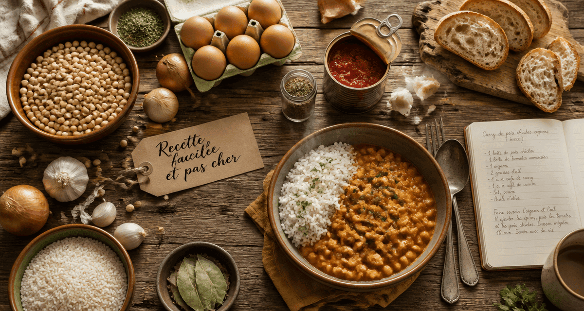 recette facile pas cher avec ingrédients économiques