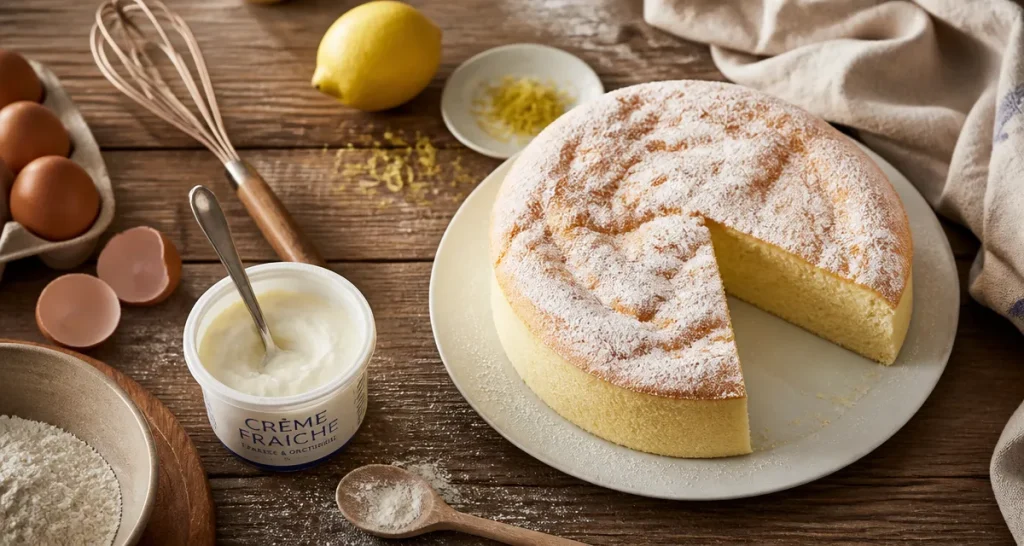 dessert crème fraîche rapide gâteau citron